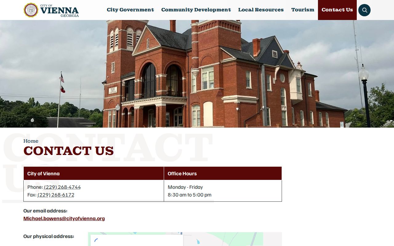 Dooly County Vienna city contact and court records location context