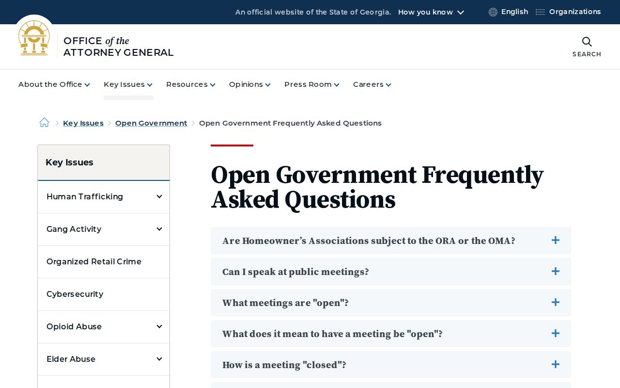 Georgia open-government FAQ for Dooly County court record requests